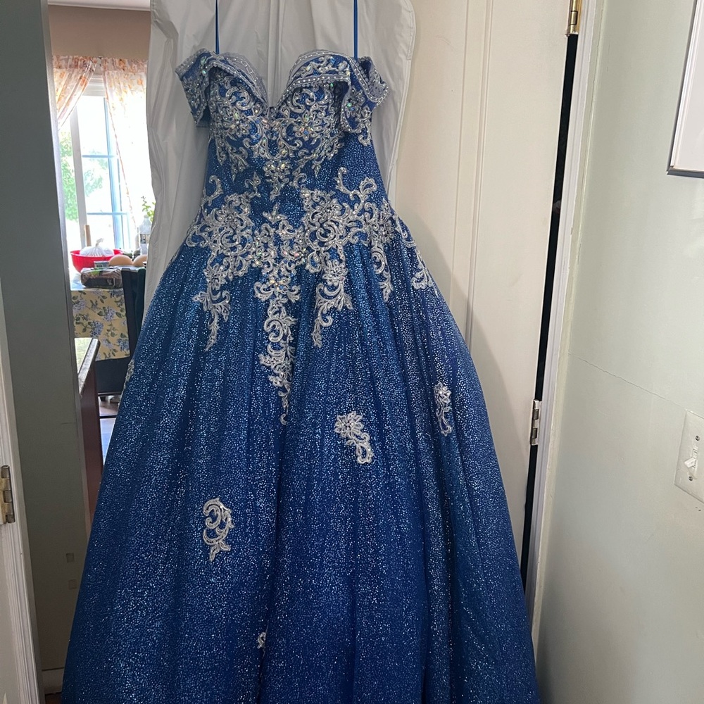 Royal blue ball gown